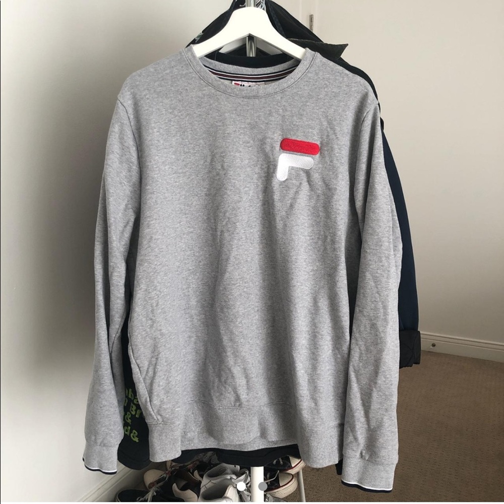 fila crewneck with embroidered logo
